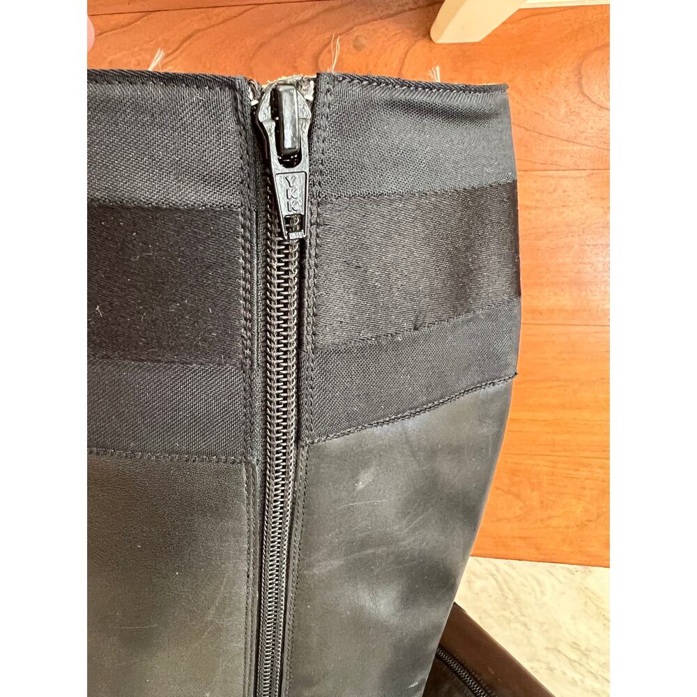 Gucci black leather square toe knee high boots 6.5 - Picture 11 of 15